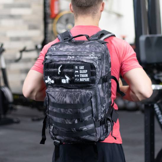 Fitness batoh WORKOUT - tmavé listy