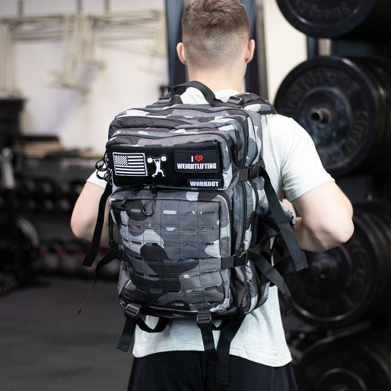 Fitness Backpack WORKOUT Pro - 40 l - grey camo