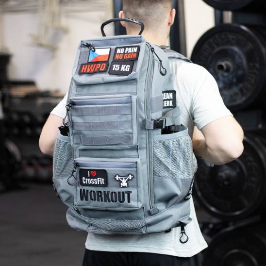 Fitness batoh WORKOUT - 50 l - šedivý