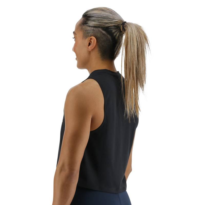 Damen crop top TYR ClimaDry - schwarz