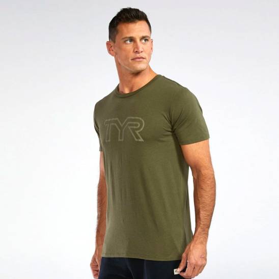 TYR tričko Ultrasoft Lightweight Tri Blend Tech Tee - khaki