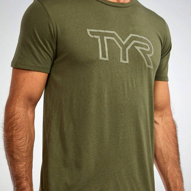Pánské tričko TYR Ultrasoft Lightweight Tri Blend Tech Tee - zelená
