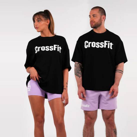 Northern Spirit Unisex tričko CrossFit Smurf oversized černé