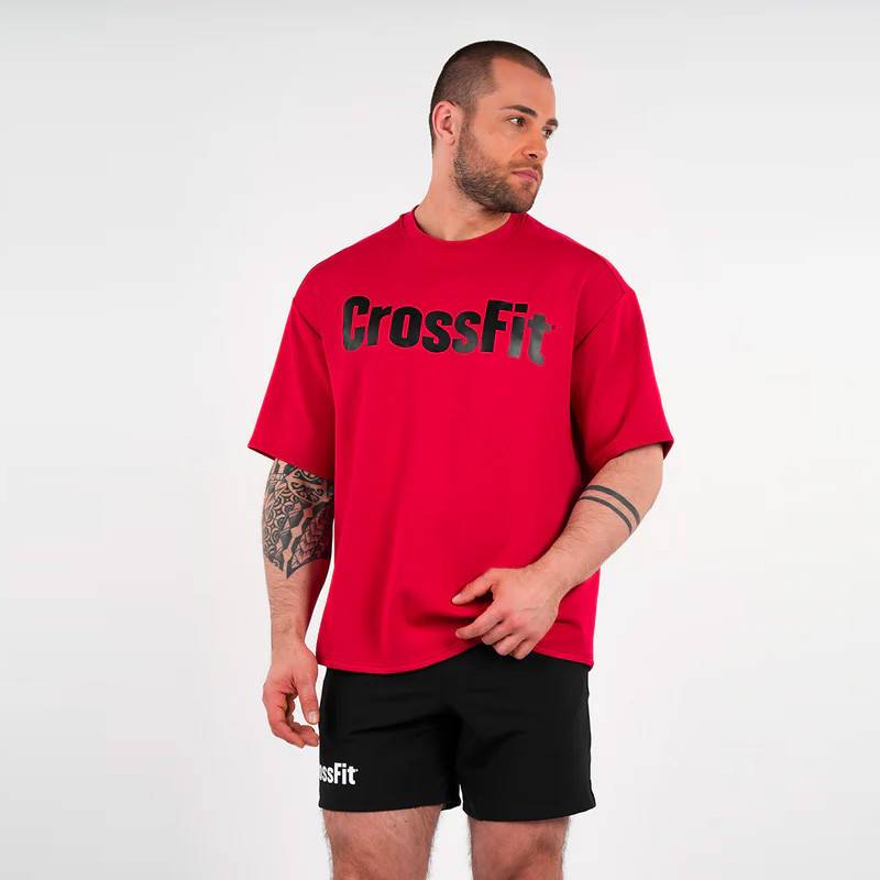 Unisex tričko CrossFit Schlumpf übergroßen Northern Spirit roten Alarm
