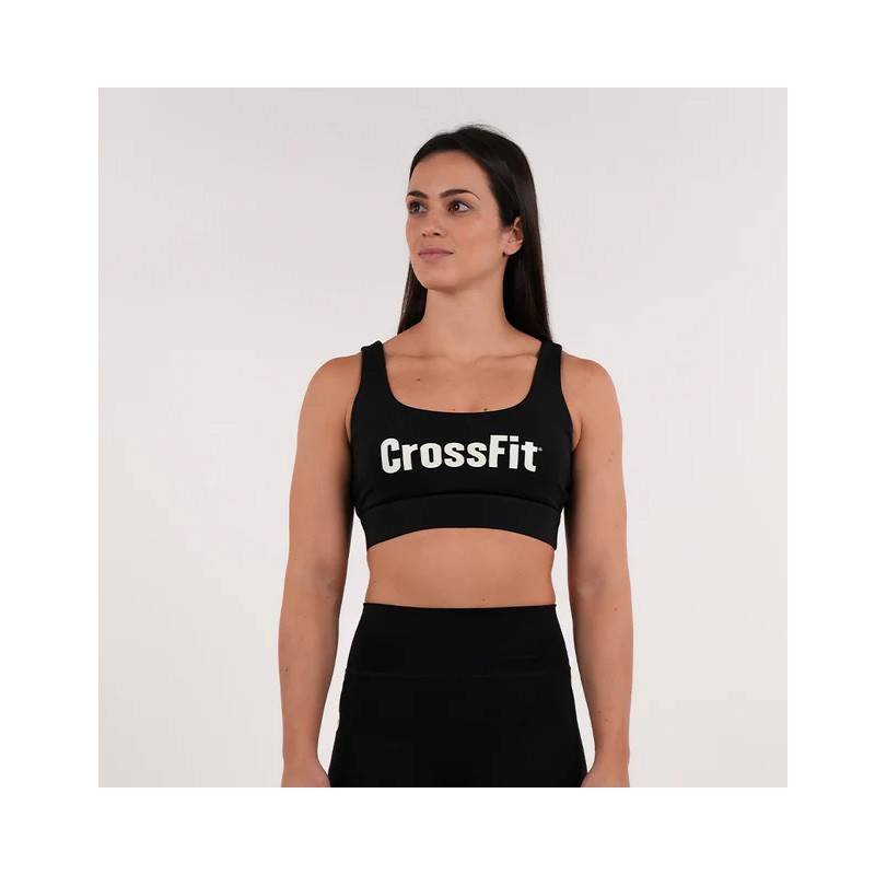 Damen CrossFit lambdi BH mittlere Unterstützung Northern Spirit - schwarz