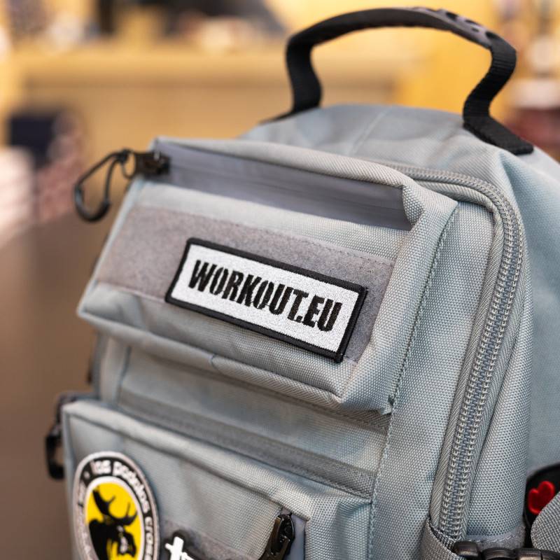 Reflective Velcro patch WORKOUT - 11 x 3,5 cm