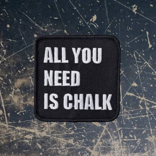 Workout Nášivka slogan All you need is chalk