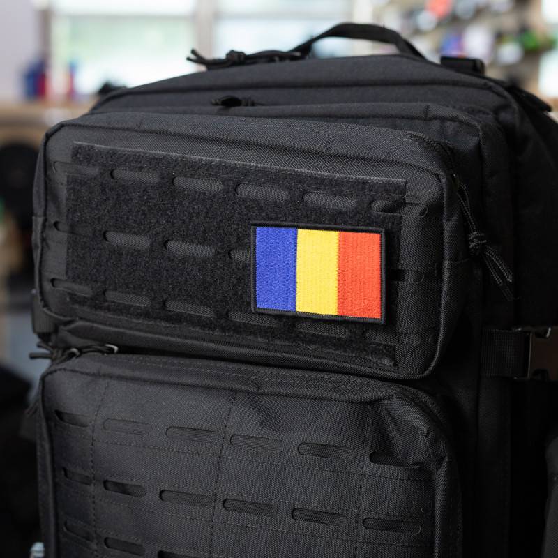 Nášivka rumunské vlajky se suchým zipem 7 x 5 cm