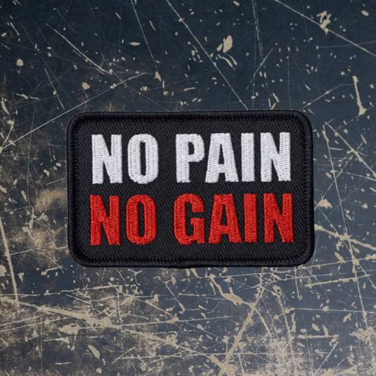 Workout Nášivka se suchým zipem No Pain No Gain
