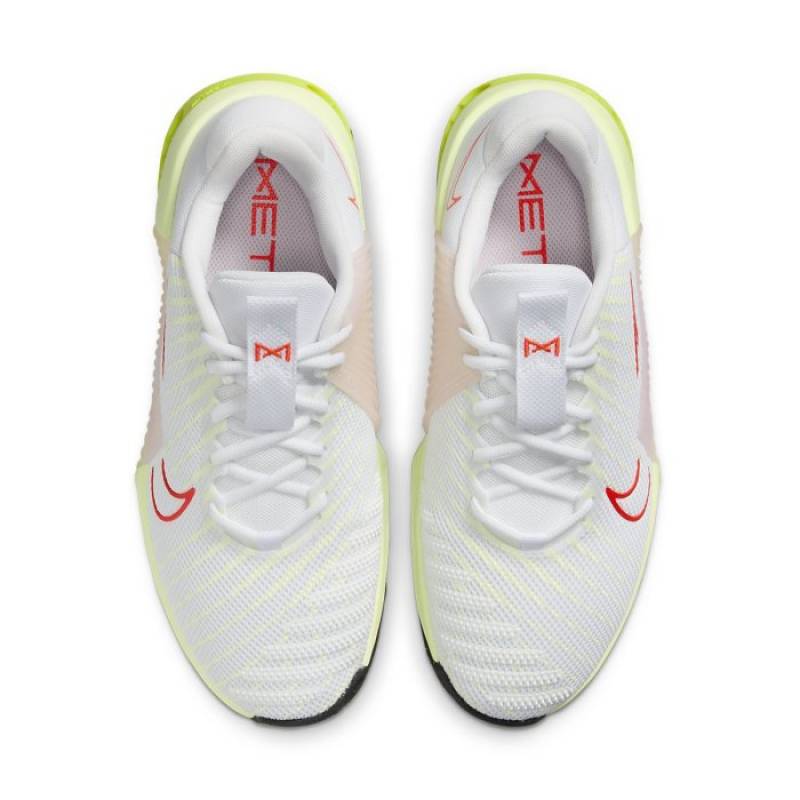 Dámské boty na CrossFit Nike Metcon 9 - WHITE/BRIGHT CRIMSON-VOLT-BARELY VOLT