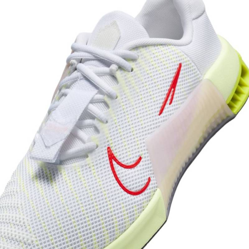 Dámské boty na CrossFit Nike Metcon 9 - WHITE/BRIGHT CRIMSON-VOLT-BARELY VOLT