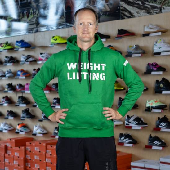 Workout mikina Weightlifting eco fleece - zelená