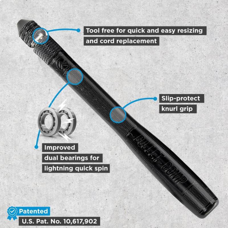 Top bullet comp Elite SRS jump rope - black (two cables)