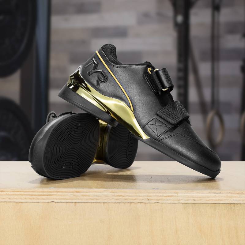 Scarpe da sollevamento pesi TYRFORCE Elite Carbon Lifter Uomo - Nero e oro