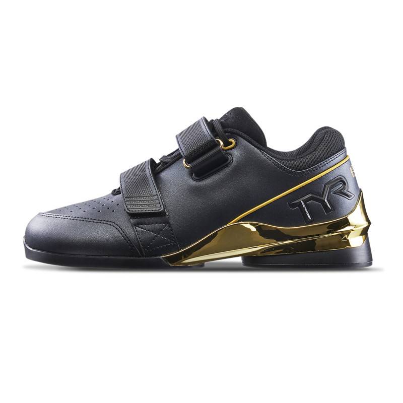 TYRFORCE Elite Carbon Lifter Herren Gewichtheber Schuhe - Schwarz und Gold