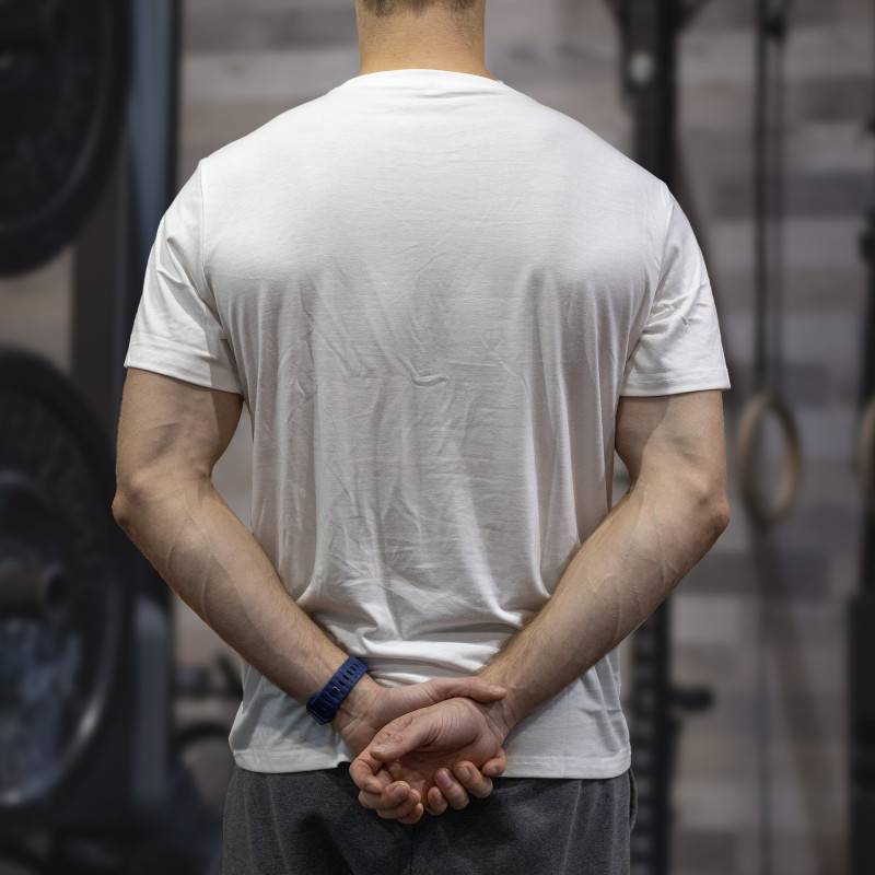 Mens sports t-shirt WORKOUT - white