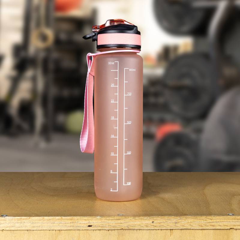 WORKOUT Tritan 1000 ml Trinkflasche - Pfirsich
