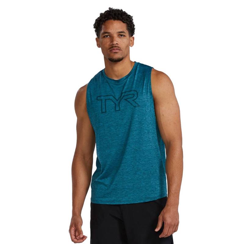 TYR Logo Tech Tank für Männer - lagoon