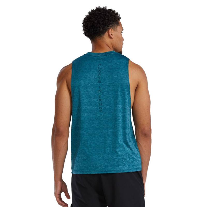 Man Top TYR Logo Tech Tank - lagoon