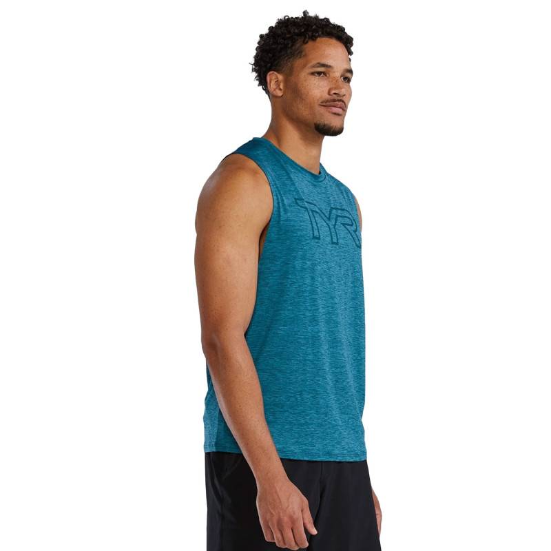 Canotta TYR Logo Tech Uomo - Lagoon