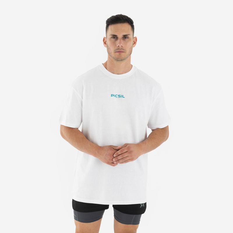 T-shirt oversize da uomo Urban in cotone biologico - bianco