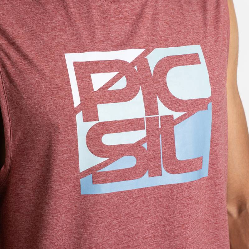 Mens Picsil Premium Tank Top - Cherry
