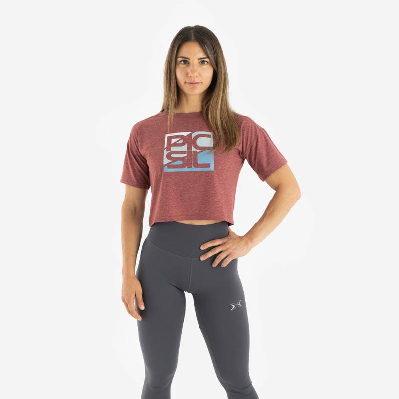 Damen Crop Top Picsil Premium - Kirsche