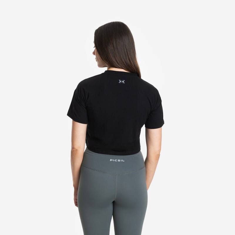 Womens crop top Picsil Premium - Black