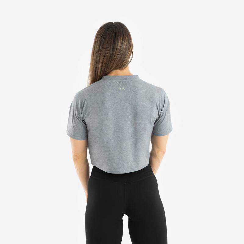 Picsil Premium Crop Top für Frauen - Grau