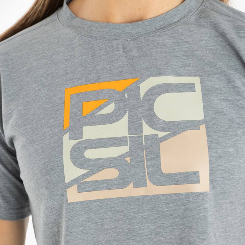 Womens Picsil Premium Crop Top - Grey