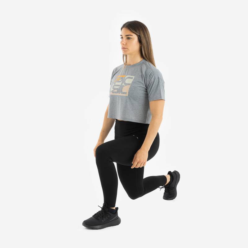 Picsil Premium Crop Top Donna - Grigio