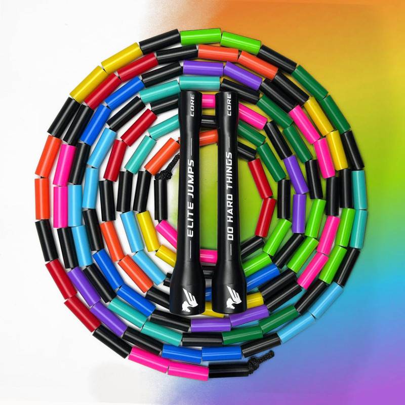 Elite Beaded Jump Rope Do hard things - Rainbow