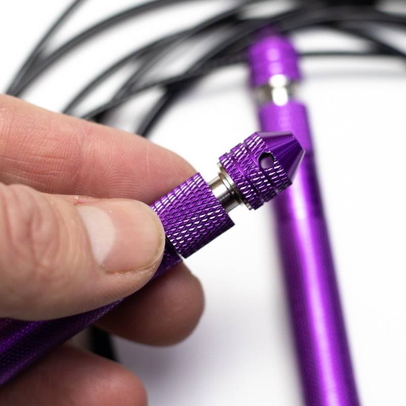 Top bullet comp Elite SRS jump rope - purple (two cables)