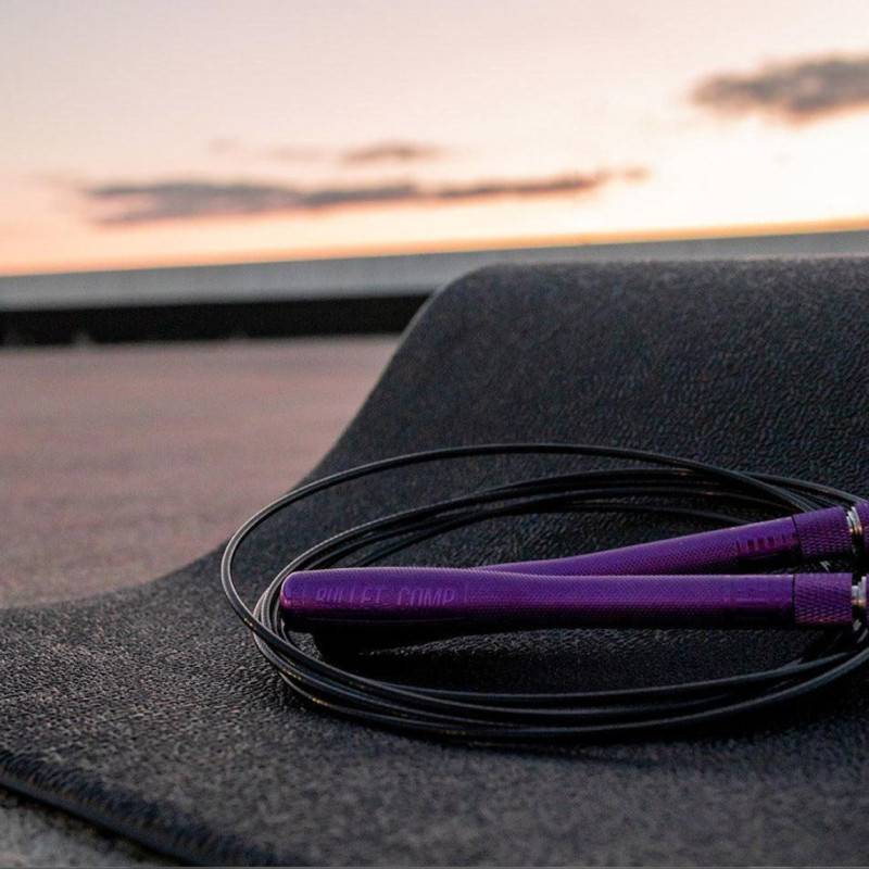 Top bullet comp Elite SRS jump rope - purple (two cables)