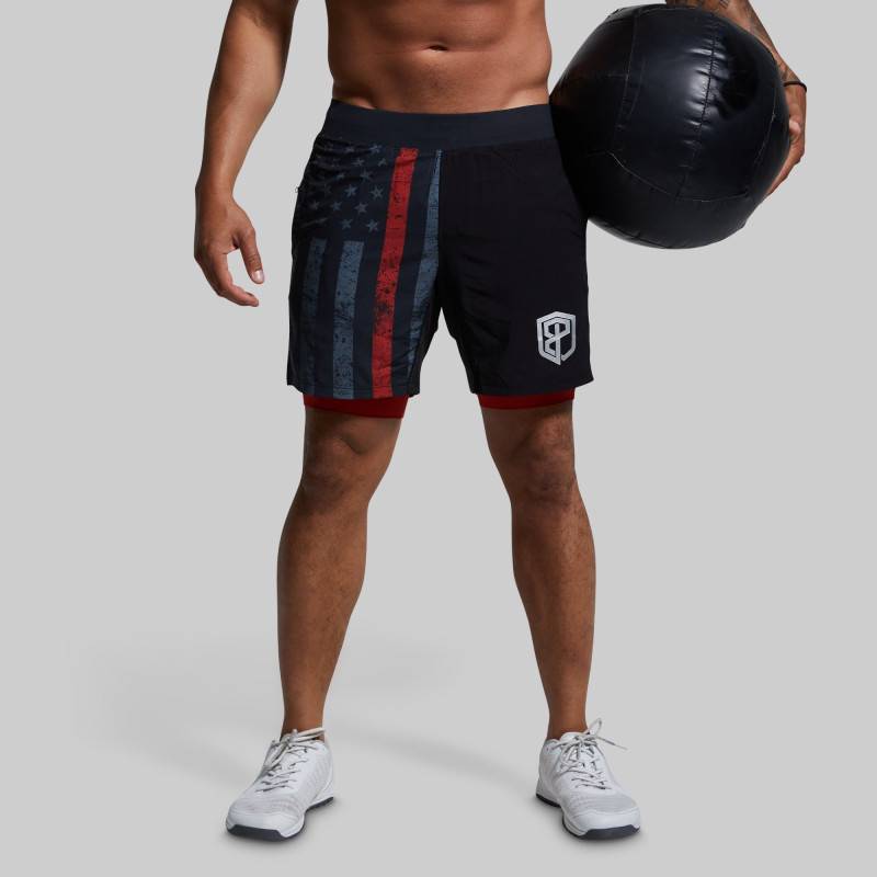 Man Shorts Born Primitive - USA black