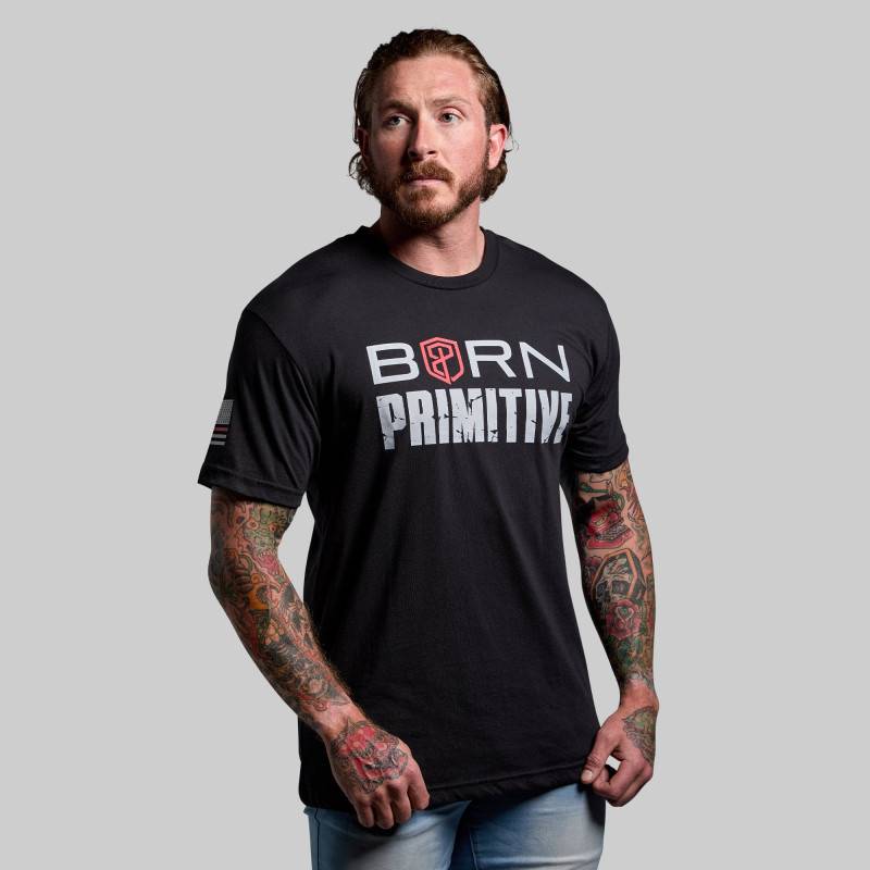 Man T-Shirt born Primitive Brand Tee - black