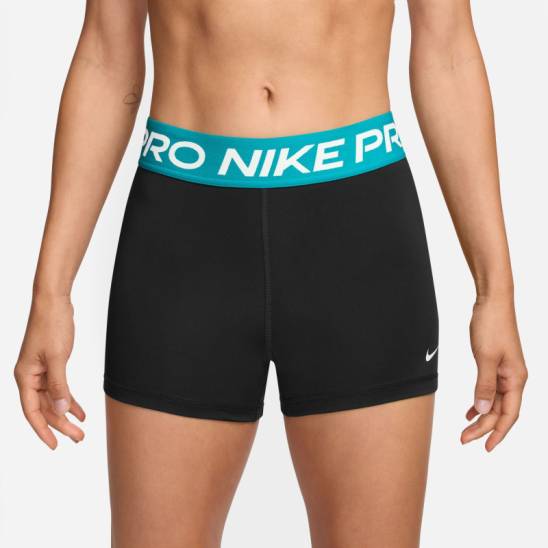 Nike funkční šortky Pro černo tyrkysové