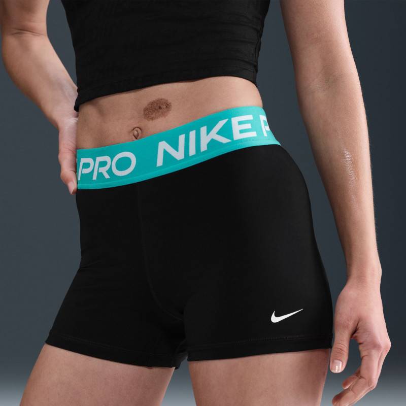 Womens functional shorts Nike Pro black turquoise