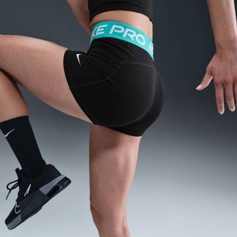 Pantaloncini funzionali da donna Nike Pro nero turchese