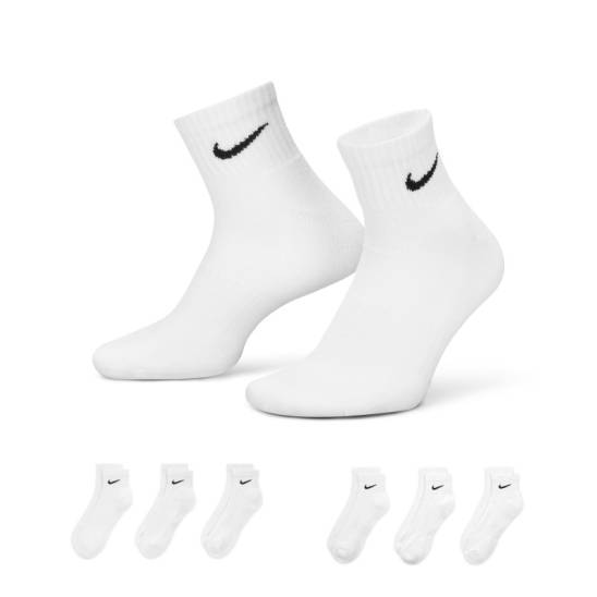Nike ponožky Everyday Cushioned - 6 párů - bílé