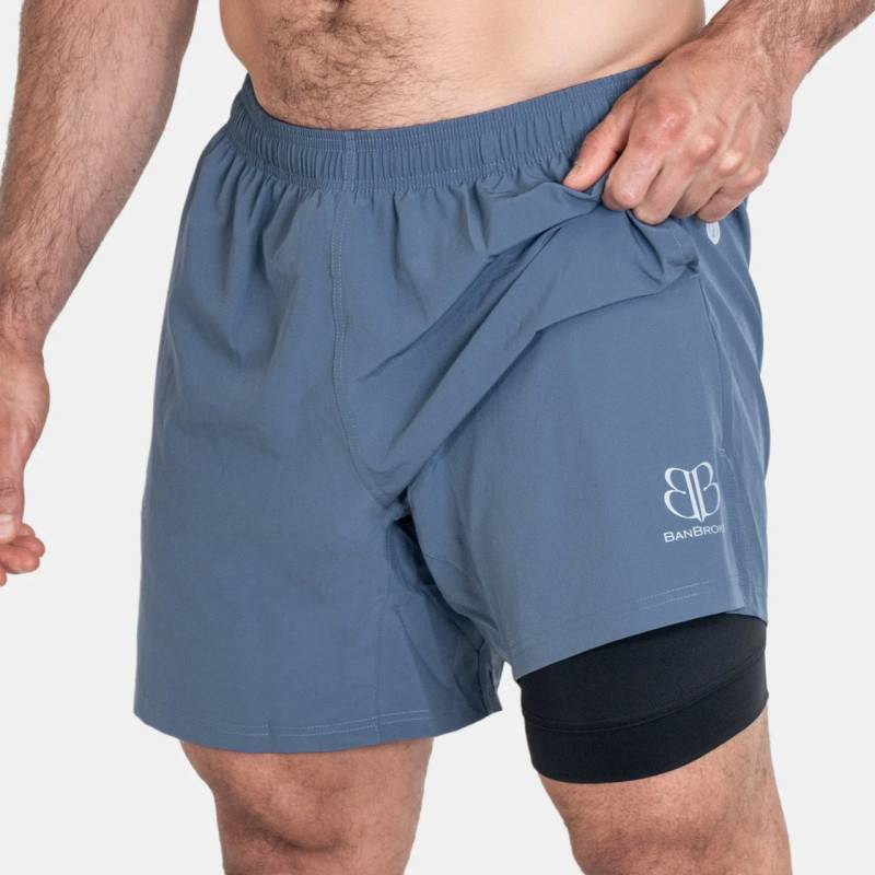 Mens Banbroken HIT 2-in-1 shorts - blue