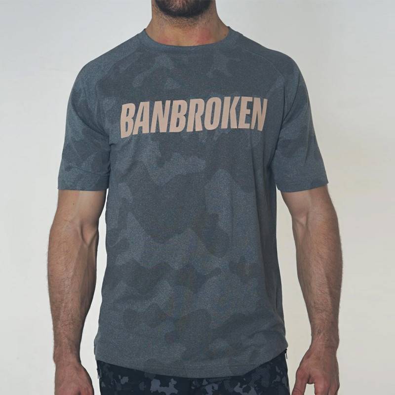 Mens T-shirt Banbroken Ubuntu Camp - grey