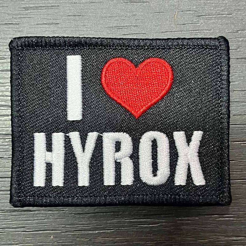 Aufnäher Ich liebe HYROX- 65x50 mm