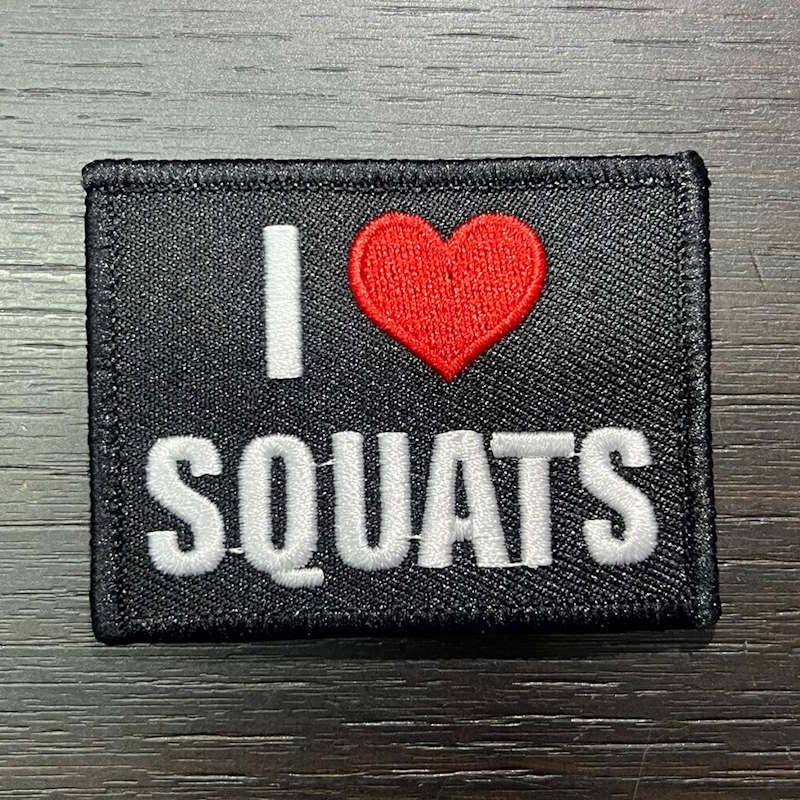 I love squats patch - 65x50 mm