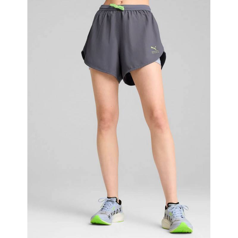 Pantaloncini Puma Hyrox Ultraweave 2-in-1 grigio da donna