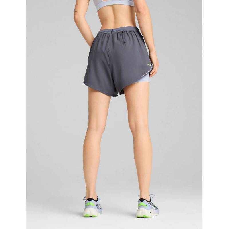 Pantaloncini Puma Hyrox Ultraweave 2-in-1 grigio da donna