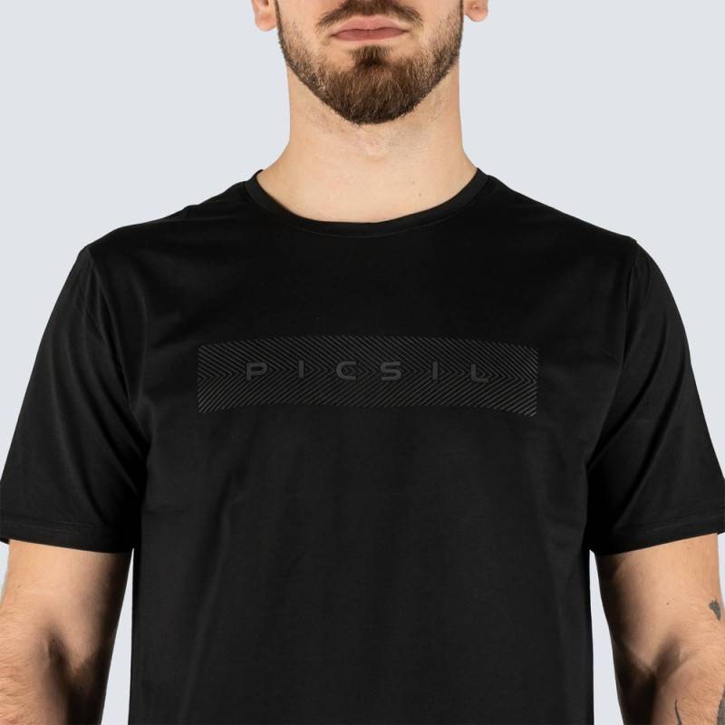 Männer T-Shirt Picsil Sommer - schwarz