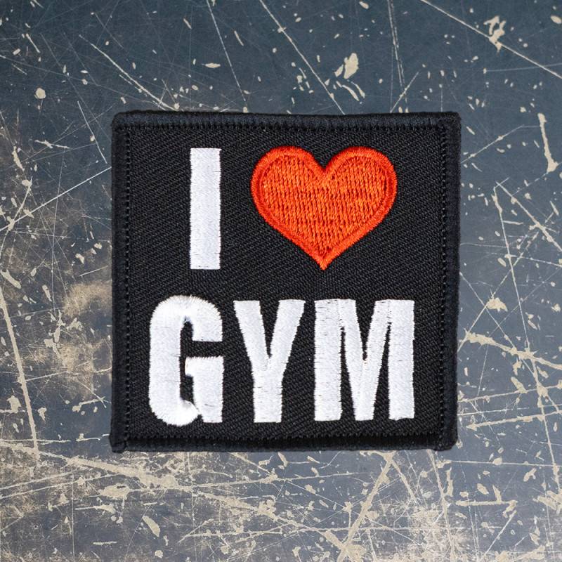 Nášivka I love gym - 6x6 cm