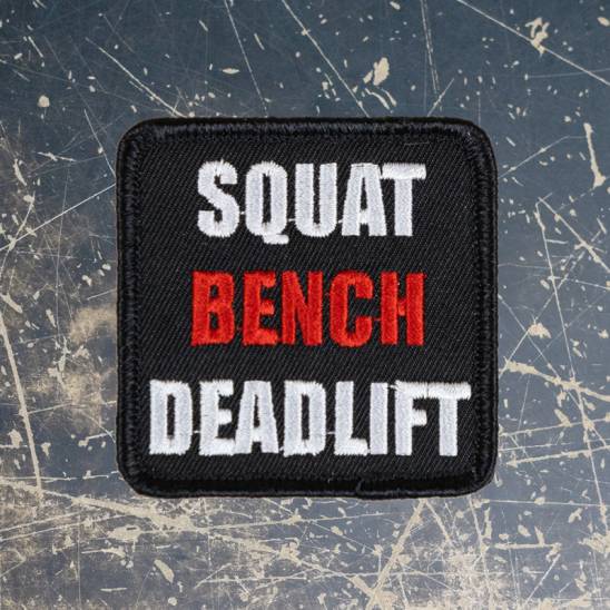 Workout Nášivka Squat Bench Deadlift - 6x6 cm