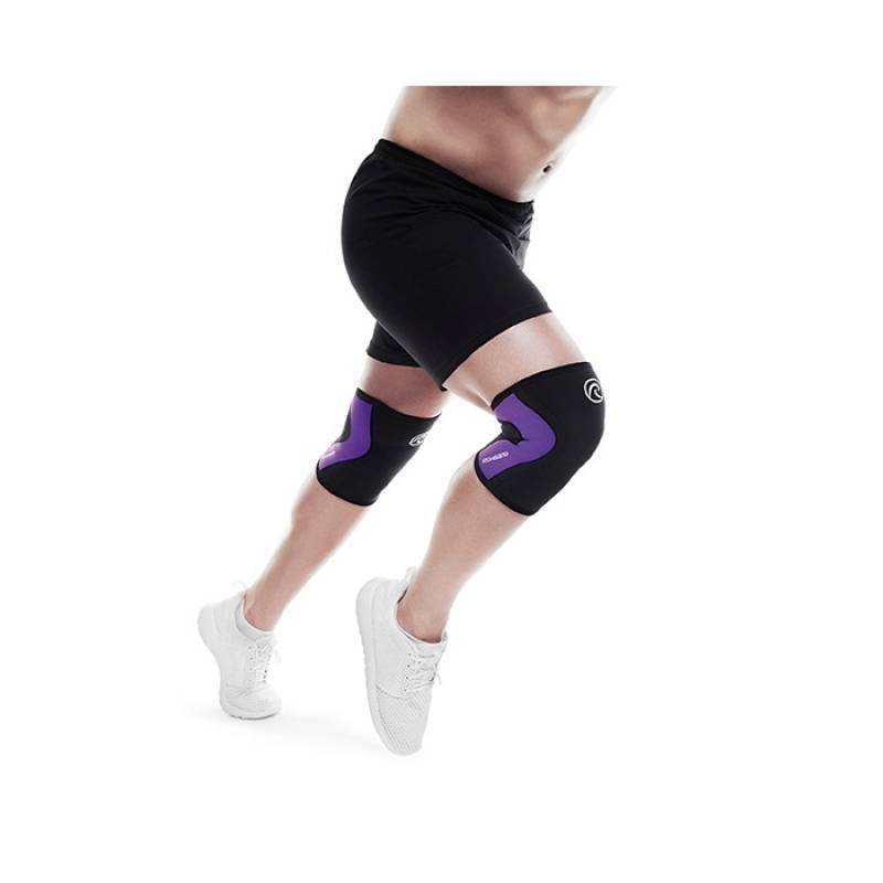 Kniebandage 3 mm - schwarz/lila